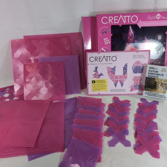 Creatto Starlight Kitty Cat Thames & Kosmos 2020 Pink LED Light Up 3D Puzzle - Picture 12 of 14